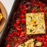 Baked Feta Tomatoes Olives Oregano