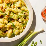 Braised Cauliflower Garlic Bacon Scallions
