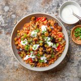 Bulgur Pilaf Tomatoes Eggplant Shulbato