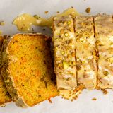 Carrot Tahini Bread Candied Ginger Pistachio