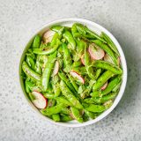 Charred Snap Peas Radishes Mint Lemon