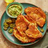 Cheese Crisped Pinto Bean Quesadillas