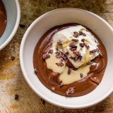 Chocolate Tahini Pudding Sesame Whipped Cream