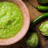 Fresh Tomatillo Serrano Chili Salsa