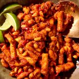 Indonesian Style Stir Fried Red Chili Tofu with Peanuts