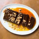 Italian Chocolate Custard Amaretti Bonet alla Piemontese Plate