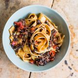 Italian Sausage Mushroom Ragu Pappardelle