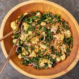 Kale Salad Crispy Parmesan Cauliflower Croutons