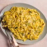 Lemon Garlic Fettuccine Pasta