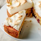 Meringue Topped Cake Cherries