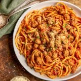 Original Spaghetti Meatballs Pasta alla Chitarra con Pallottine
