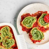 Pasta Rotolo Spinach Ricotta Casserole