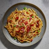 Pasta alla Papalina Spaghetti Proscuitto Parmesan Peas