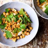 Pita Chickpea Salad Yogurt Mint Fatteh