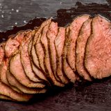 Prune Peppercorn Fresh Herb Rubbed Roast Beef