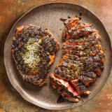 Rib Eye Steaks Rosemary Pomegranate Molasses