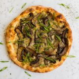 Roasted Mushroom Pizza Fontina Scallions