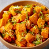 Roasted Sweet Potatoes Scallions Lime