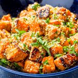 Roasted Sweet Potatoes Toasted Spices Cilantro Sabzi