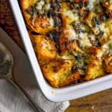 Savory Bread Pudding Mushrooms Gruyere Tarragon