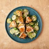Seared Za atar Swordfish Cucumber Salad