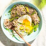 Soba Noodles Asparagus Miso Butter Egg