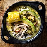 Colombian potato soup chicken corn capers ajiaco v