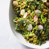 Grilled broccoli pistachio citrus vinaigrette v