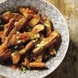 Roasted potatoes tomato red chili sambal v