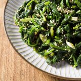 Sesame soy spinach v