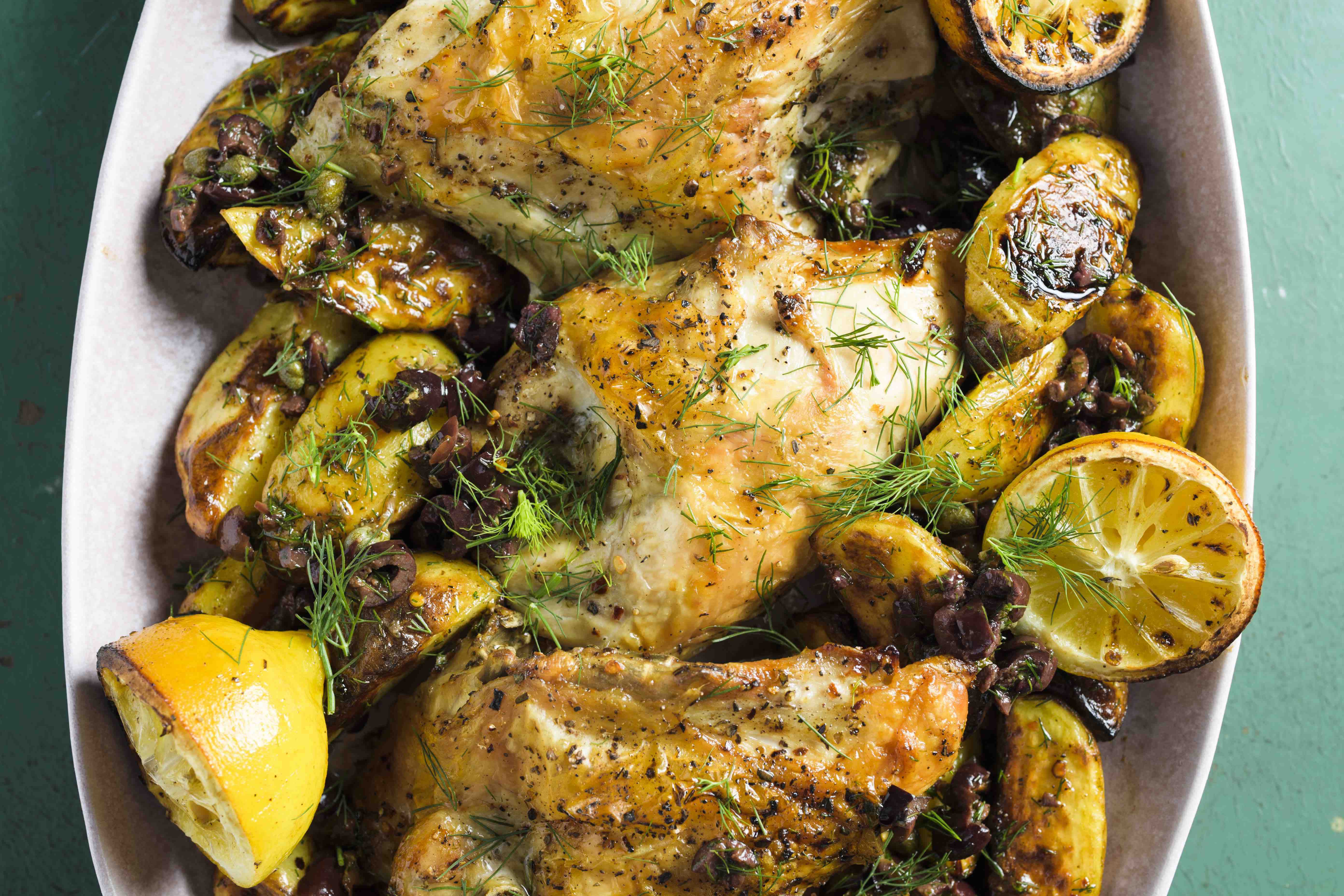 Greek Chicken and Potato Traybake - Milk Street