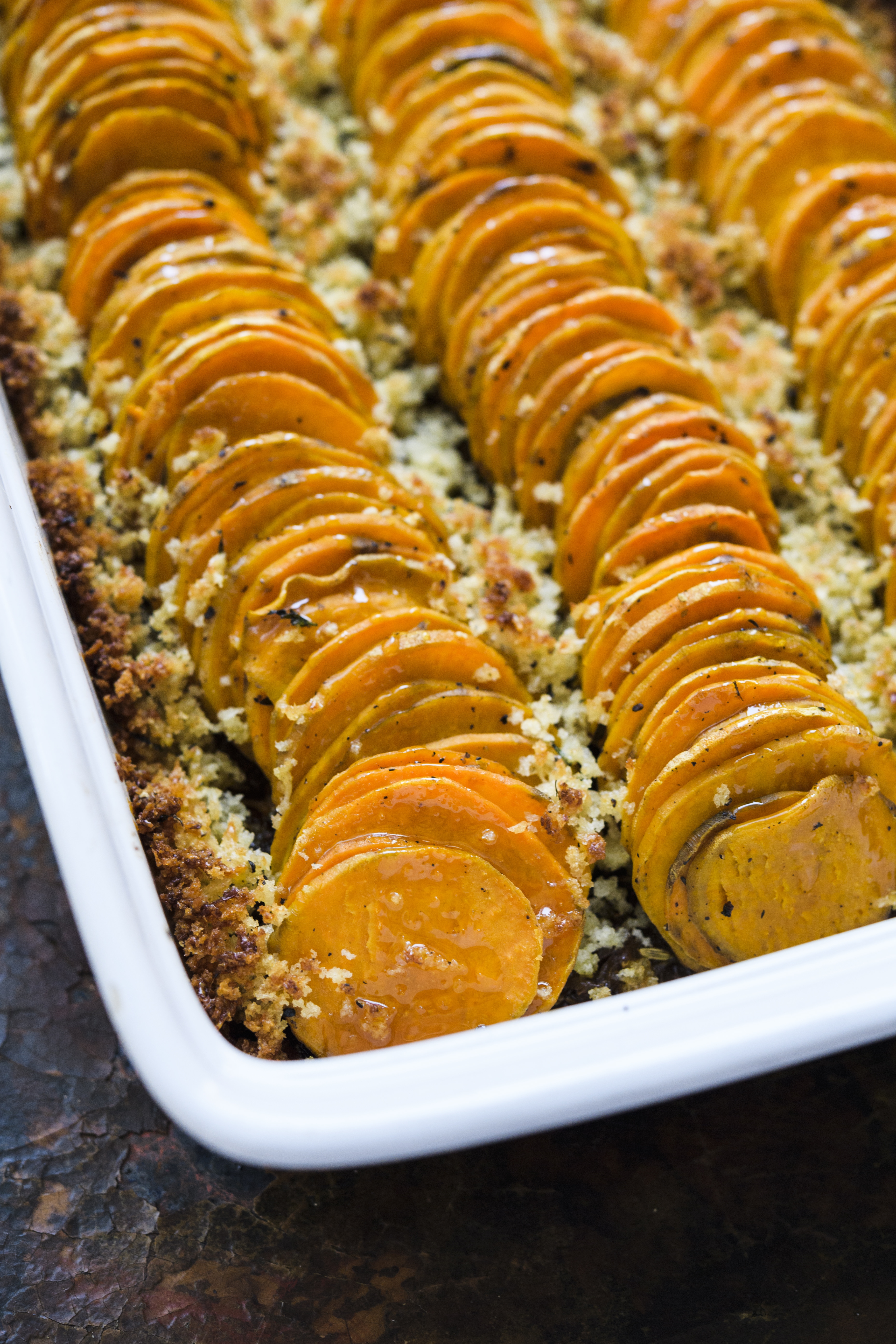 Sweet Potato and Shallot Casserole