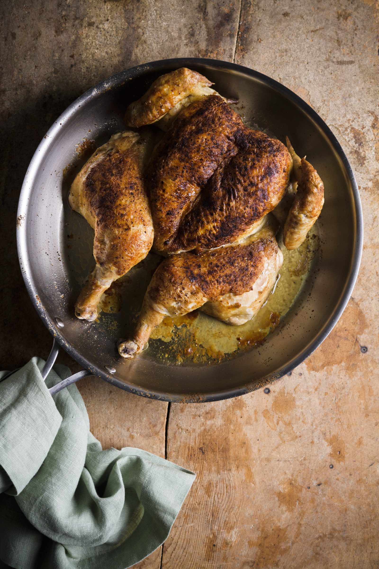 Chicken Under a Brick