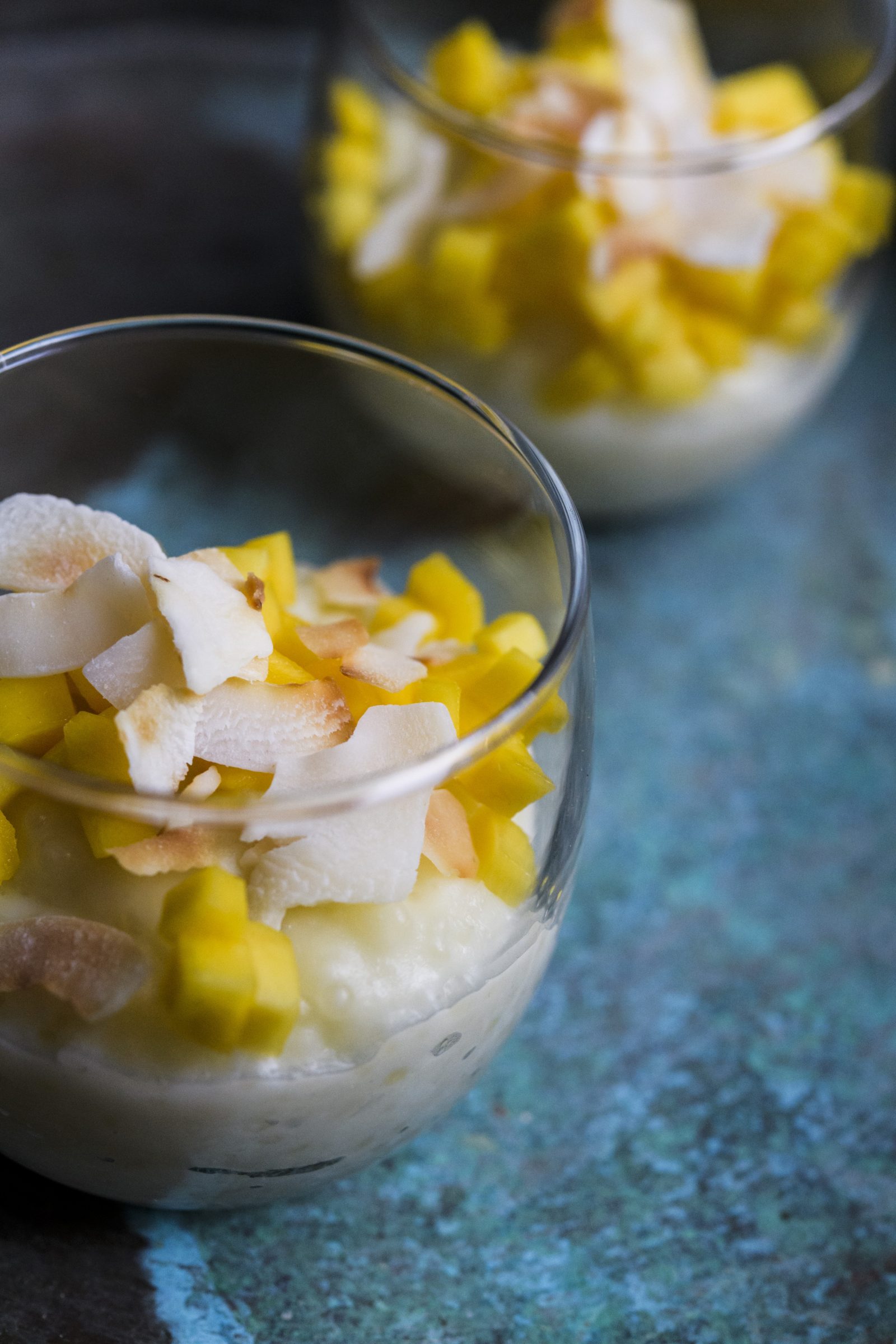 Coconut-Tapioca Pudding with Mango