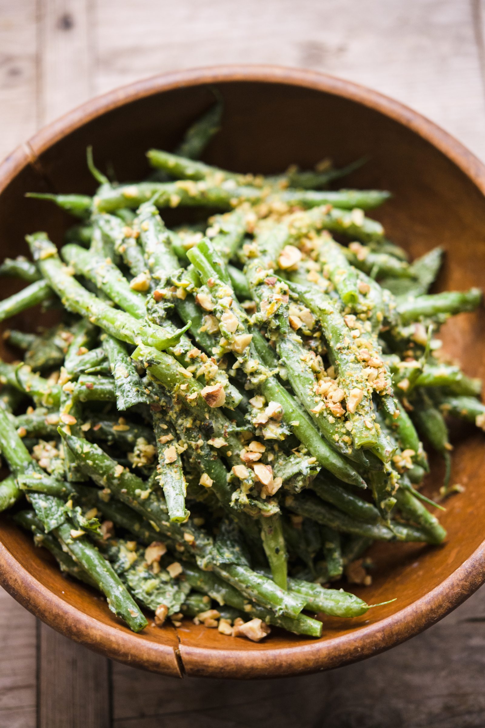 Green Beans with Georgian Mint–Green Chili Relish