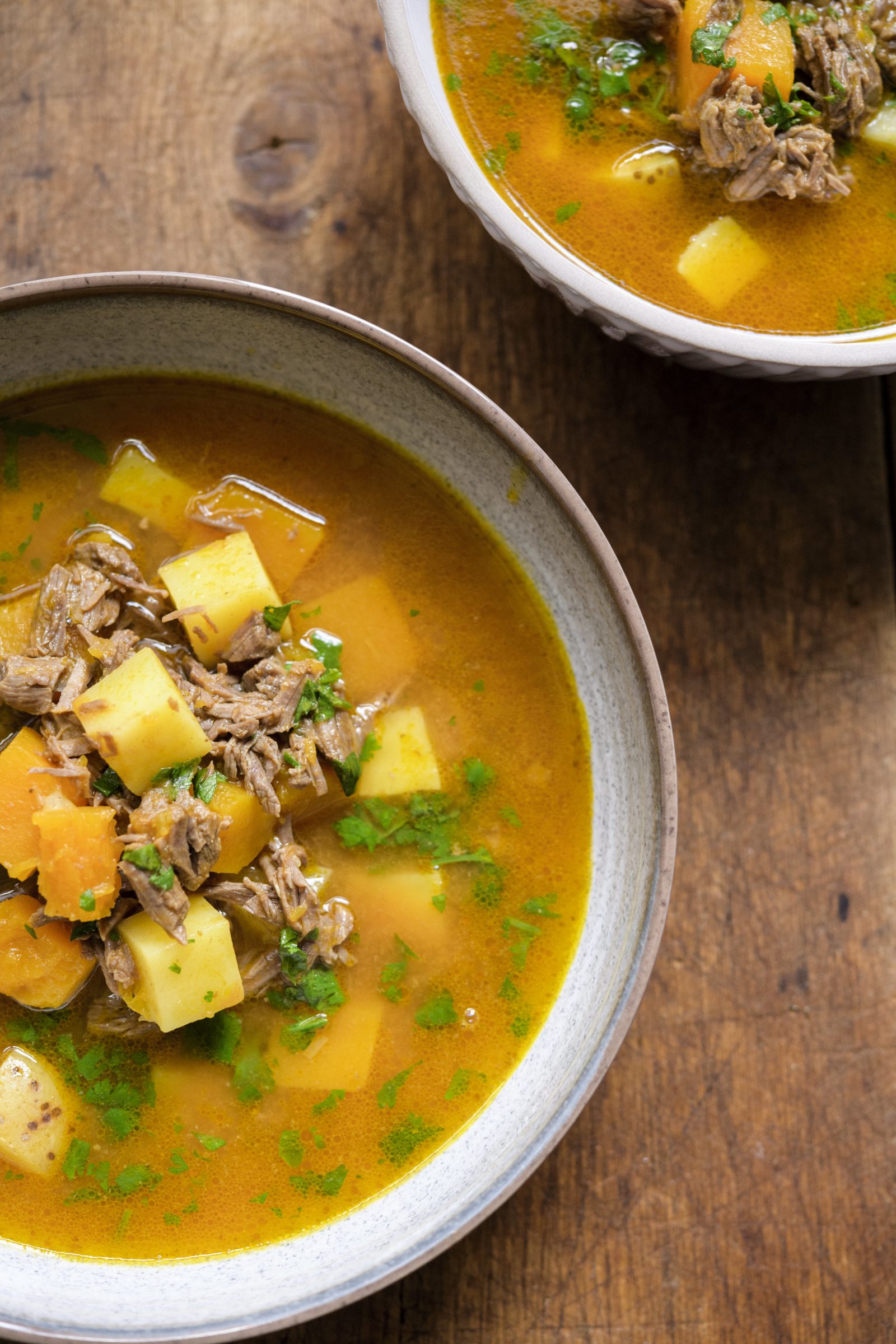 Haitian Pumpkin and Beef Soup (Soup Joumou)