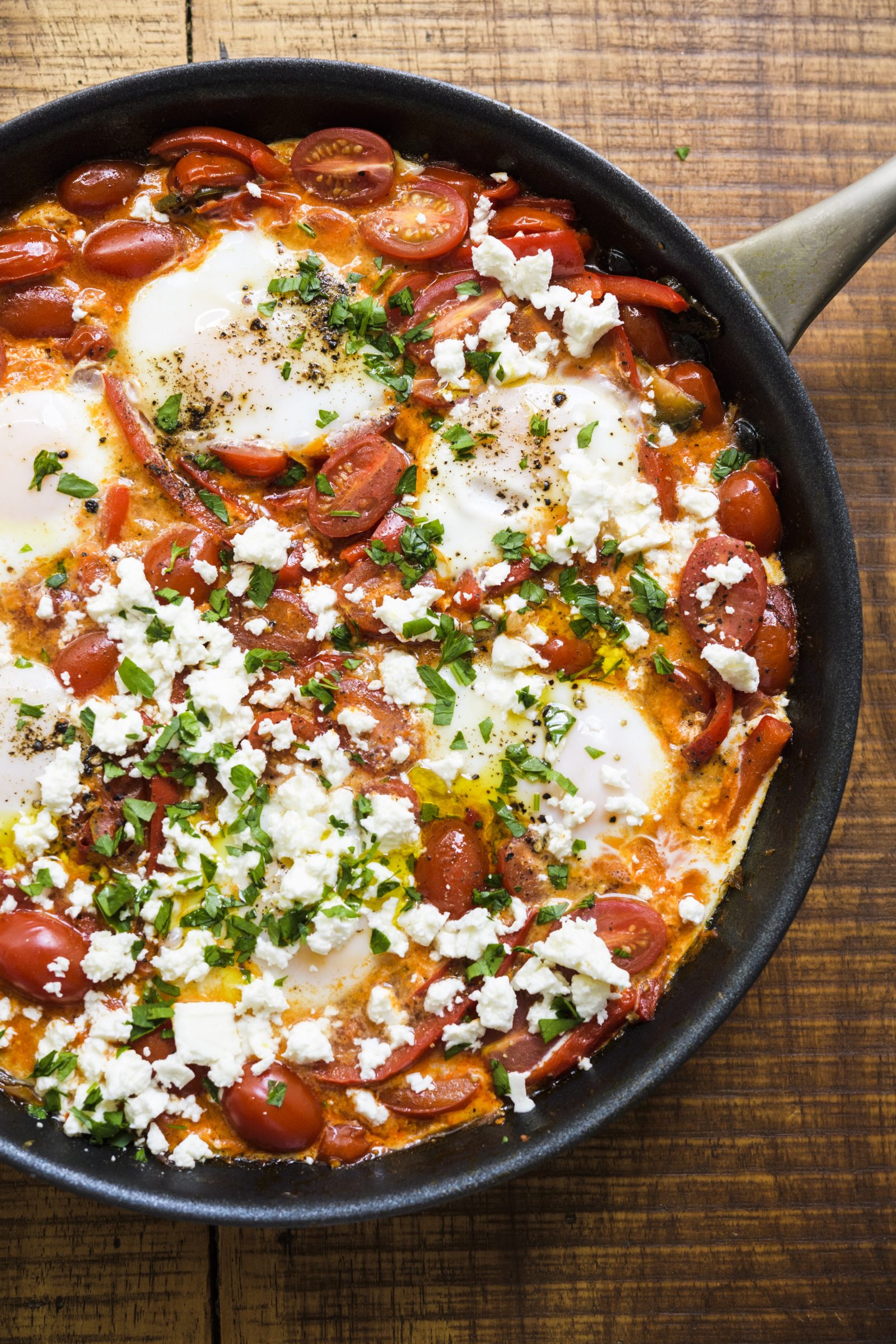 Harissa Shakshuka with Grape Tomatoes