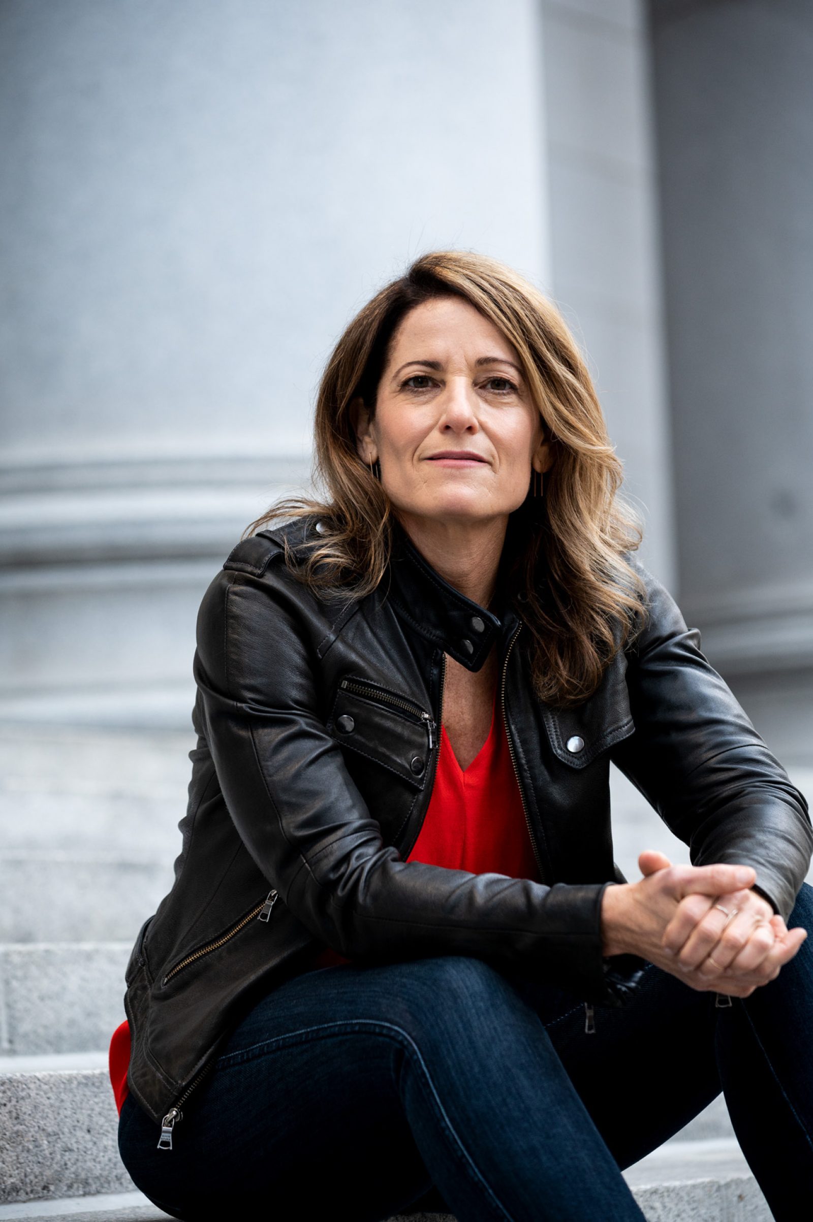 Larissa Zimberoff bank seated
