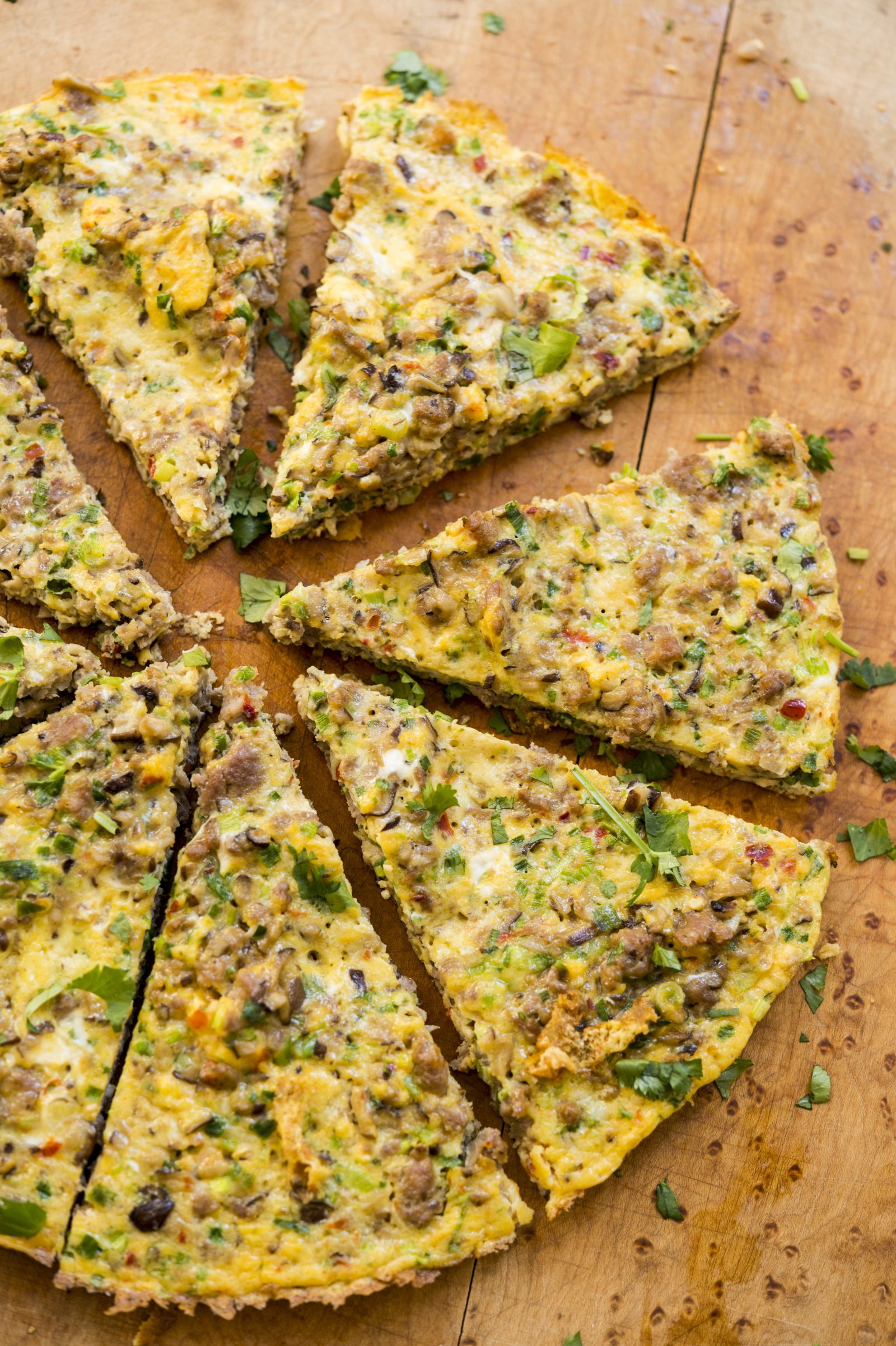 Mushroom-Pork Omelet