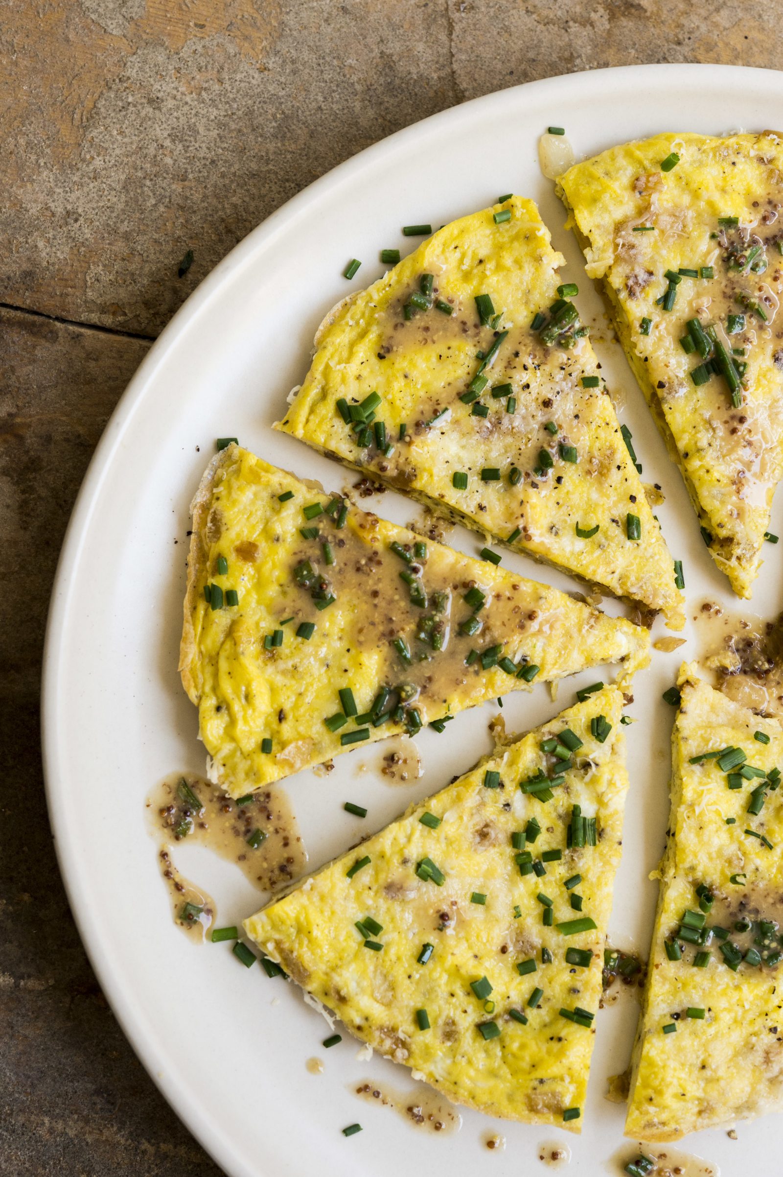 Onion Frittata with Sherry Vinegar Sauce