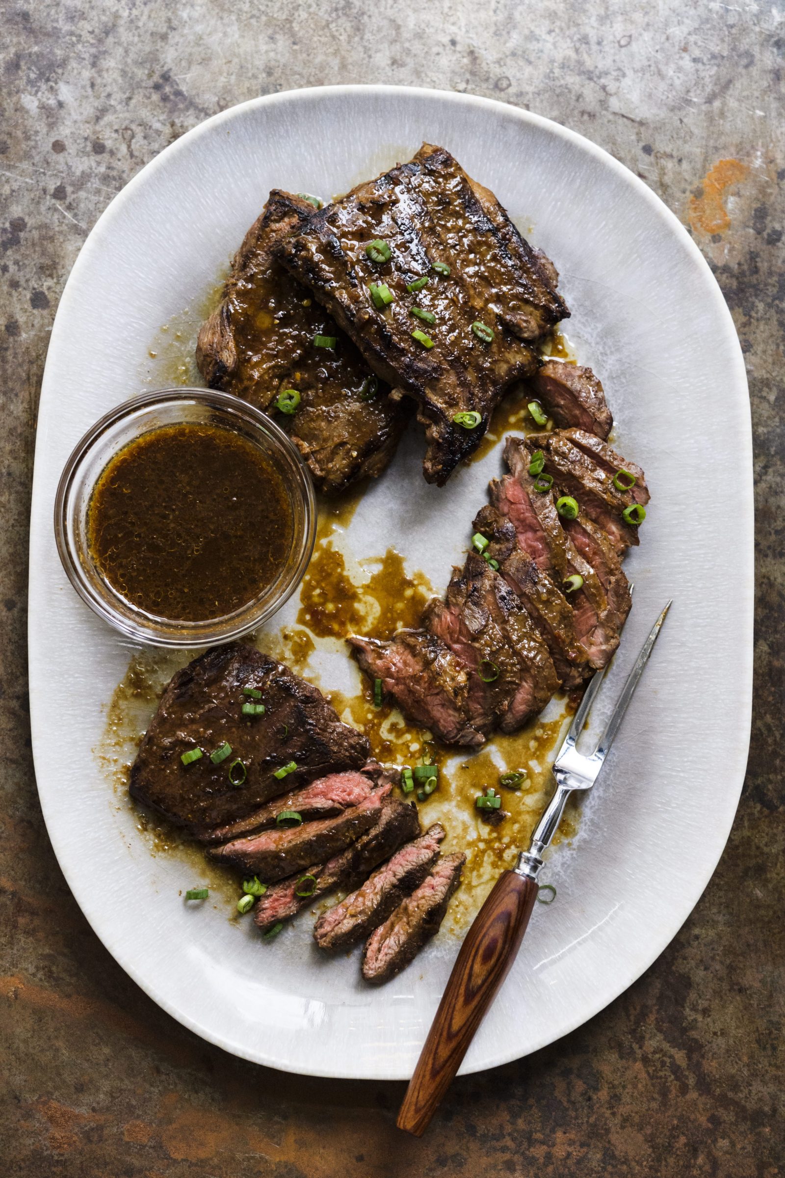 Pan-Seared Miso-Marinated Skirt Steak