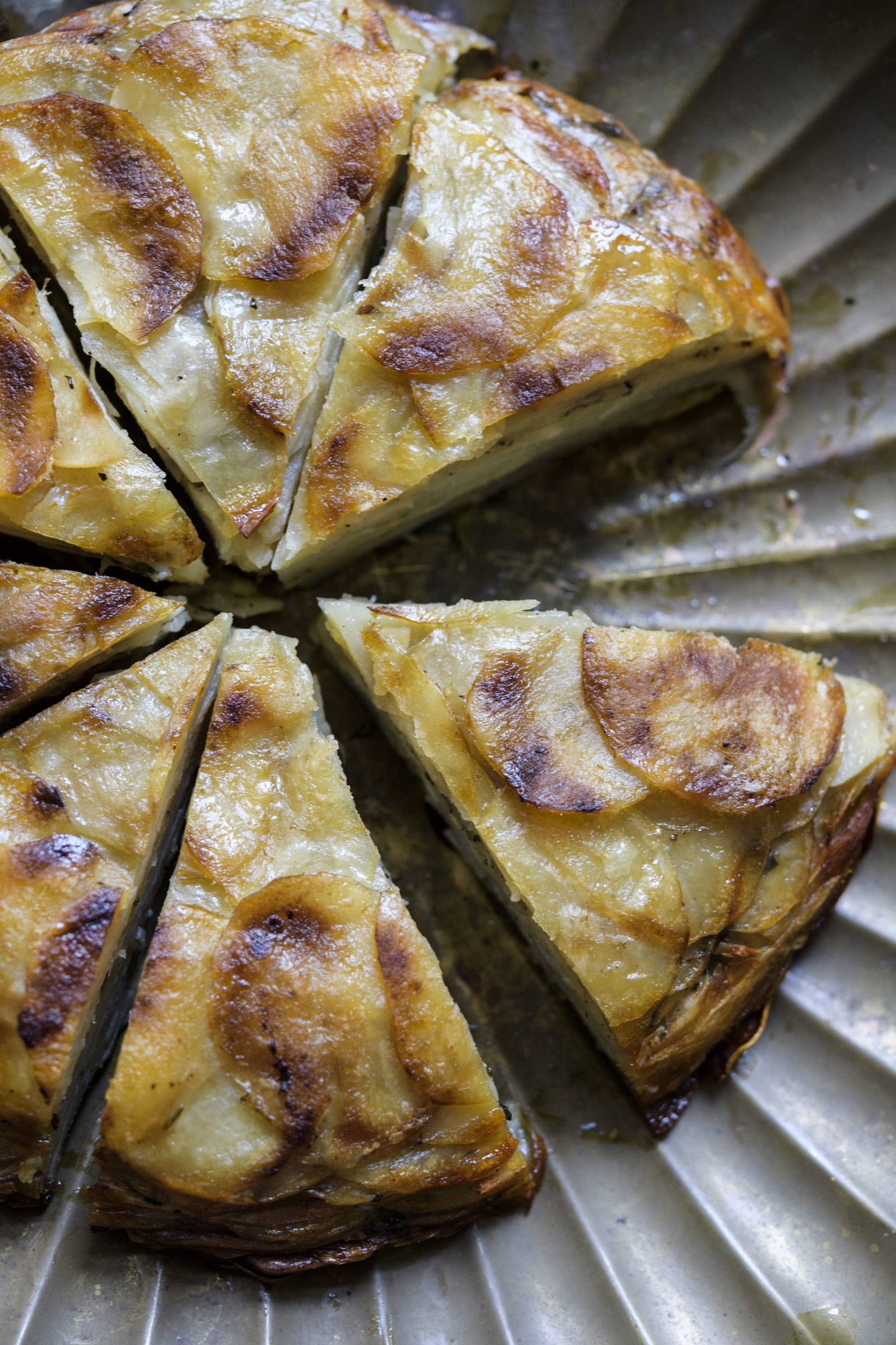 Pommes Anna with Parsnips and Herbs