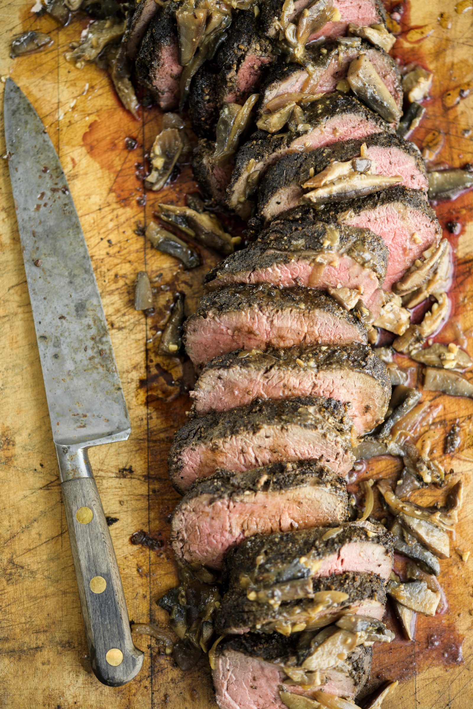 Porcini-Crusted Beef Tenderloin with Mushroom Sauce