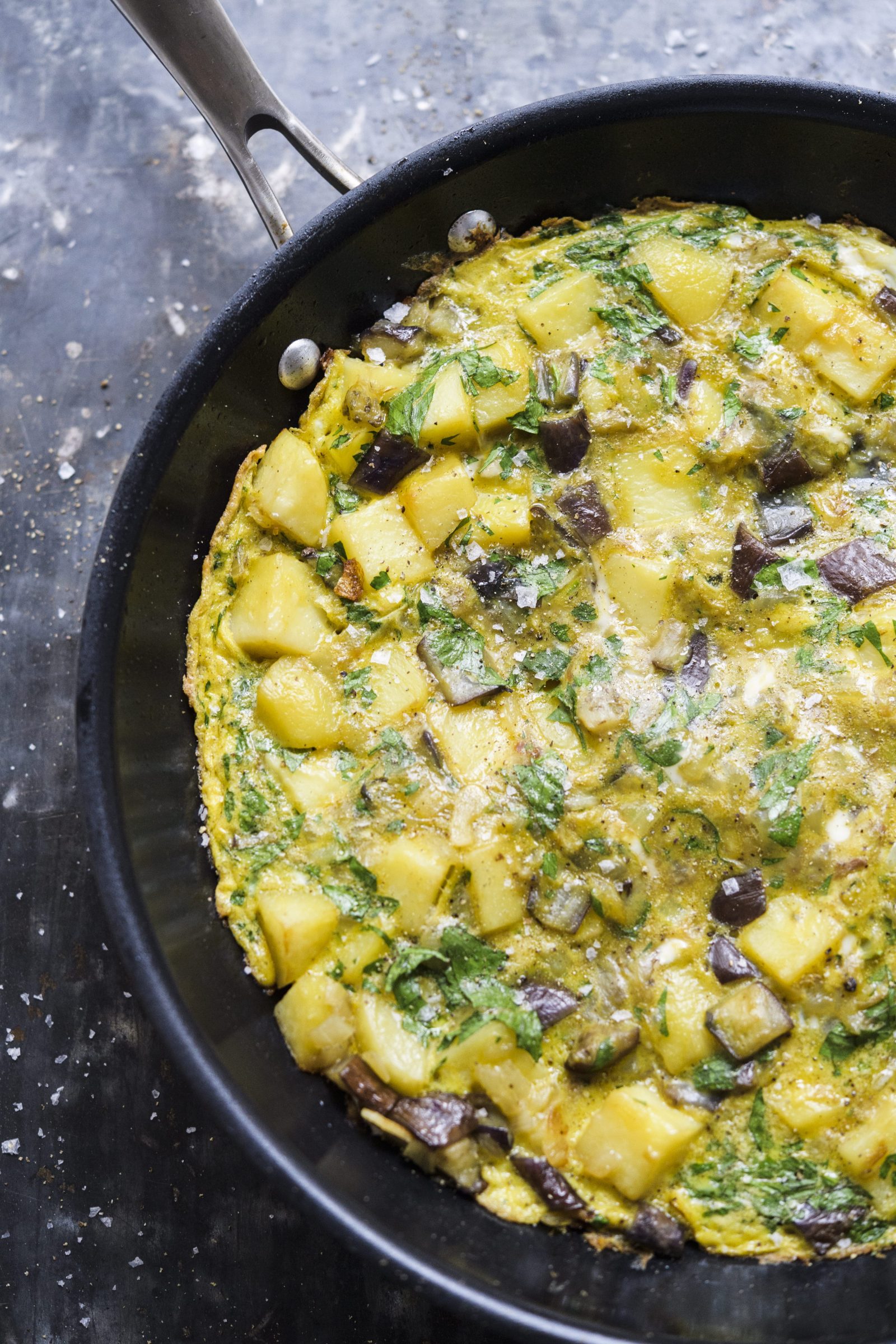 Potato and Eggplant Tortilla Española