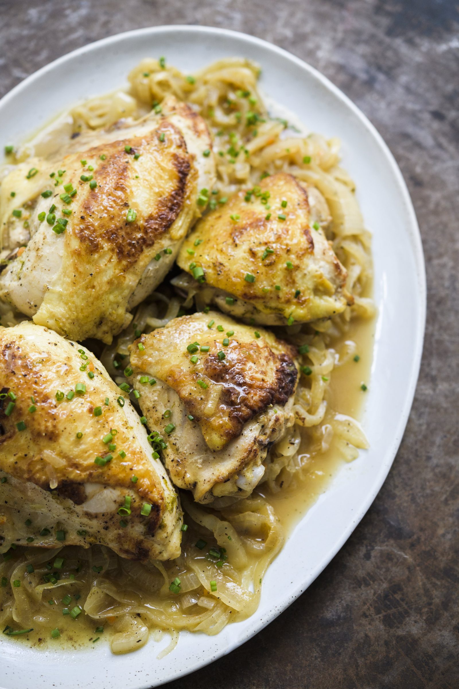 Senegalese Braised Chicken with Onions and Lime (Yassa Ginaar)