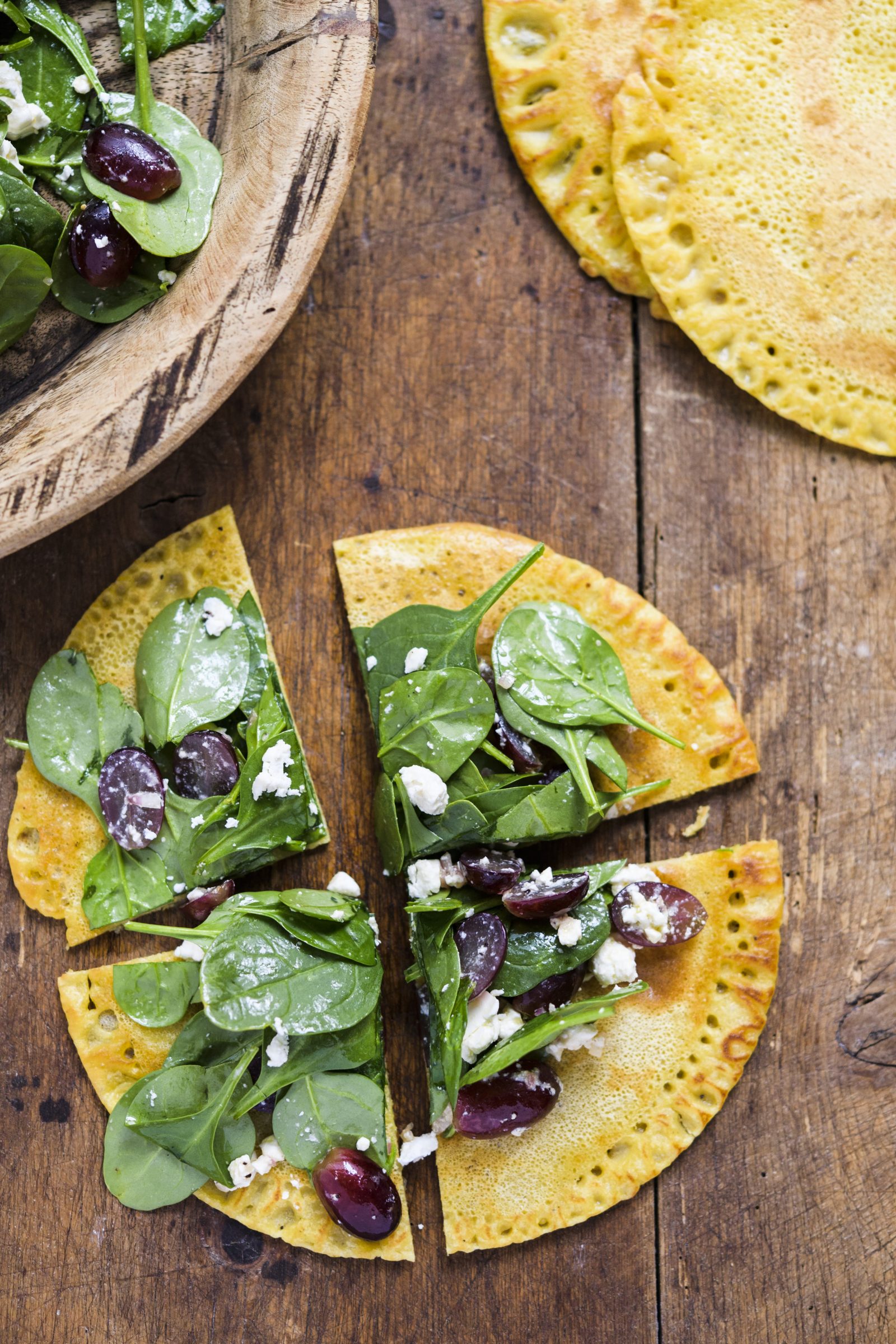 Spinach, Grape and Feta Salad