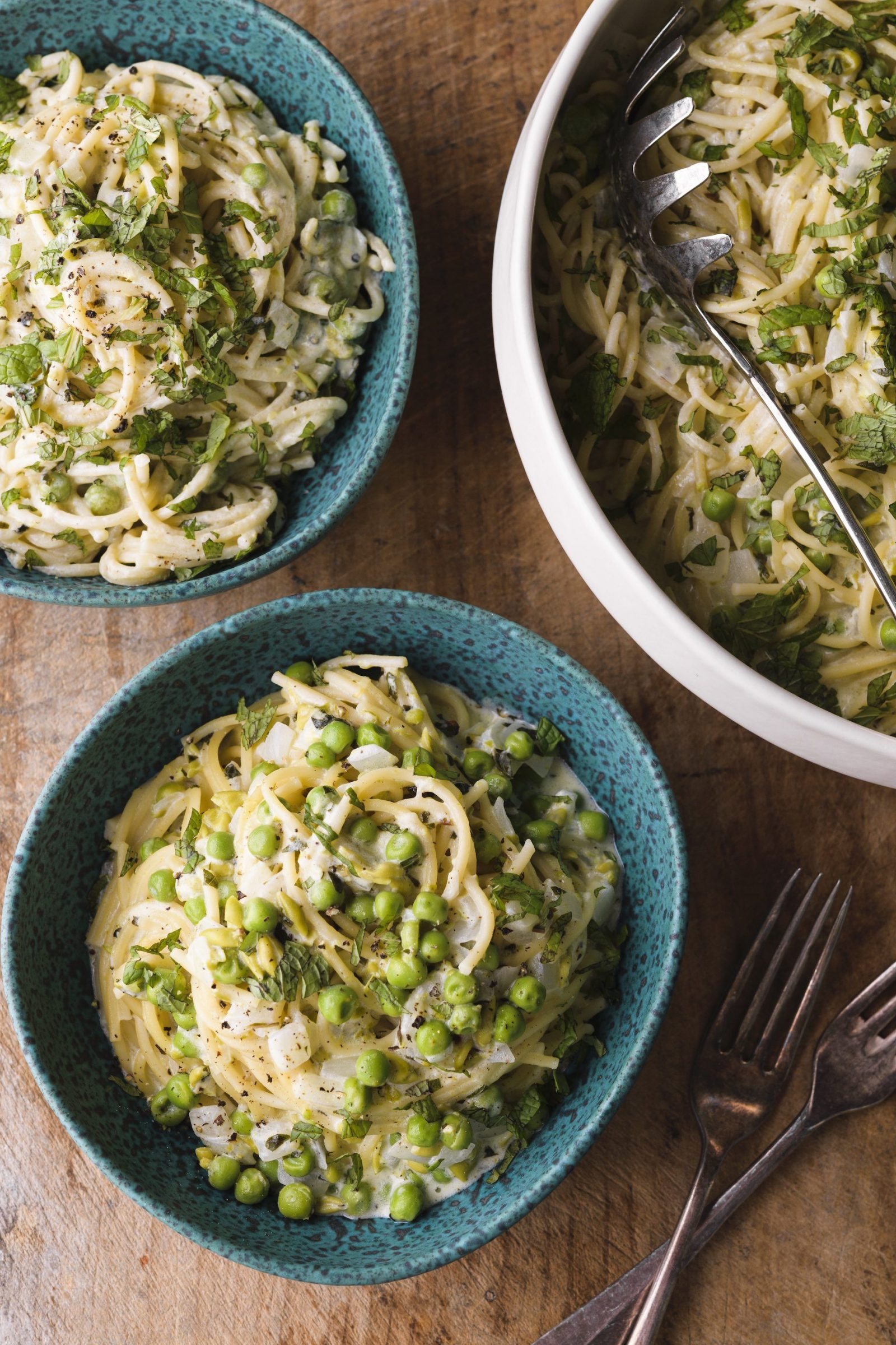 goat-cheese-peas-spaghetti-fast-slow