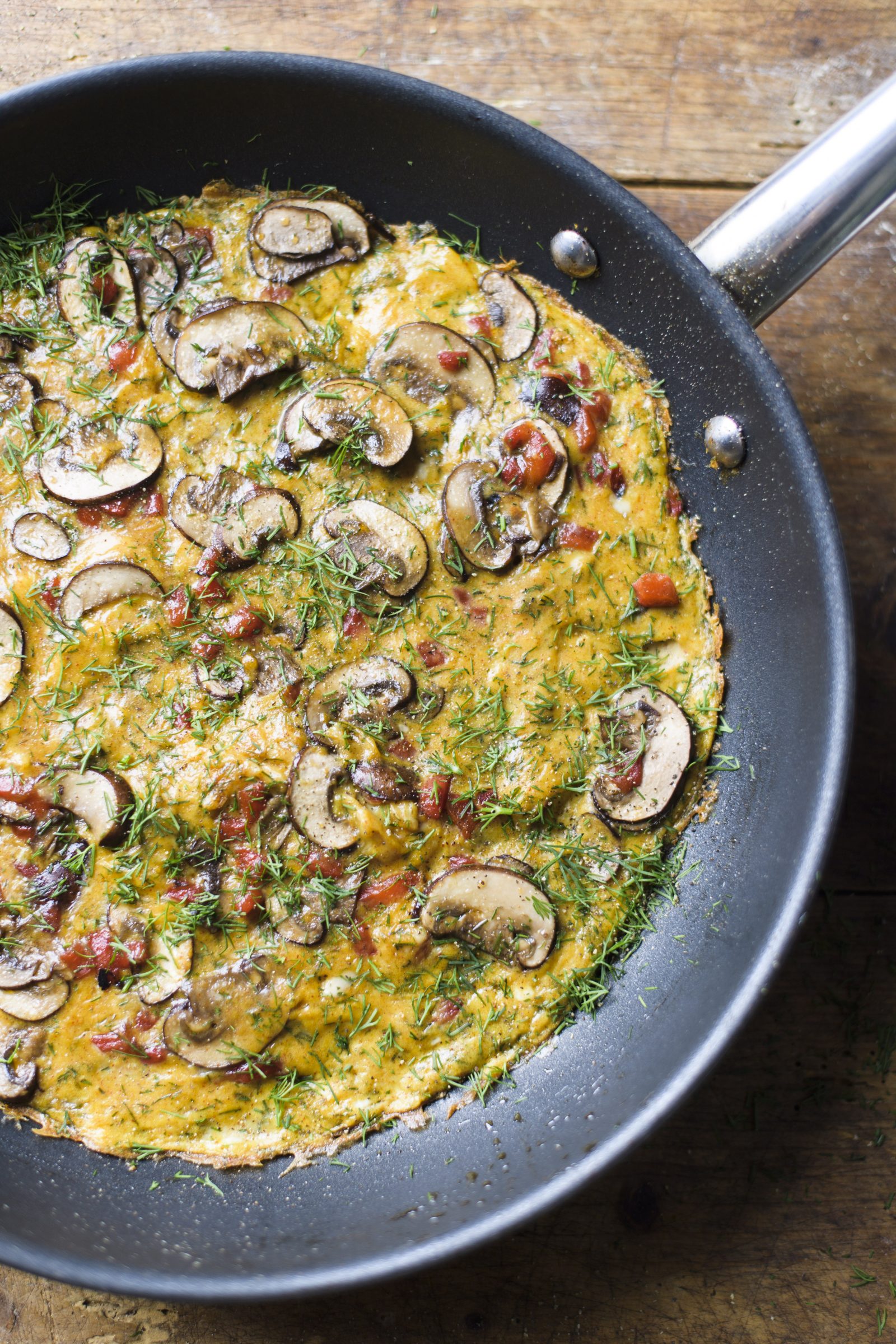 open-faced-omelet-middle-east-pepper-mushroom