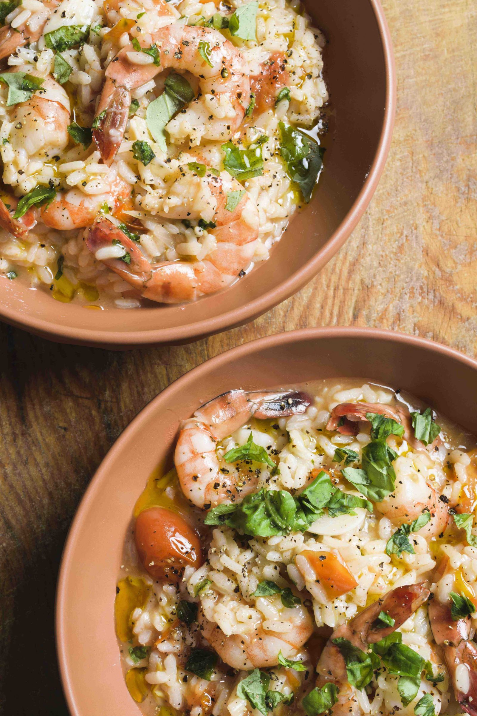tomatoes-basil-shrimp-risotto