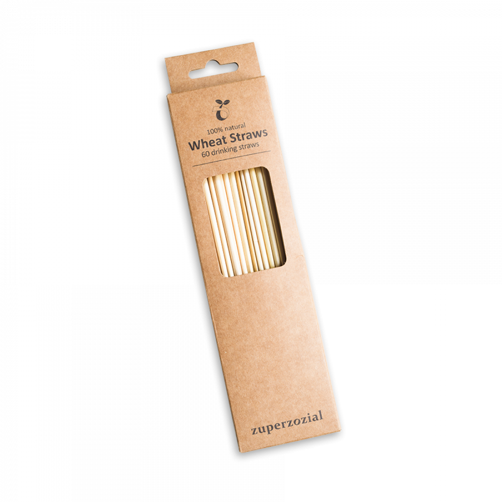Sip sustainably with easy-clean silicone or natural wheat straws.